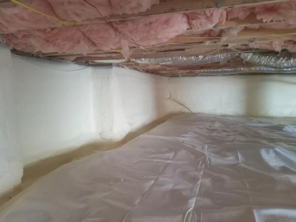 Crawl space encapsulation with closed-cell spray foam for Attic Insulation in Hannibal